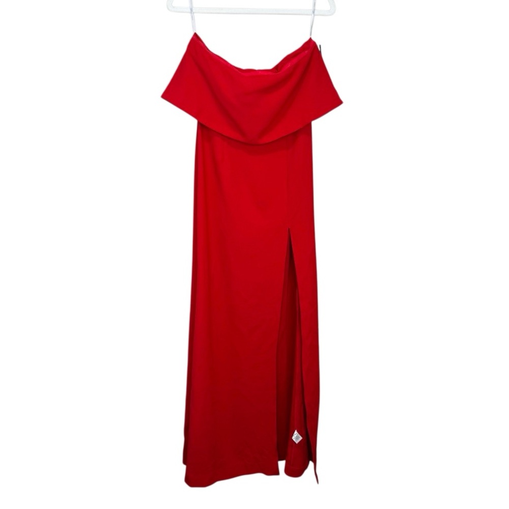 NEW Lovers + Friends Anzen Strapless Gown Bright Red Size Small - Picture 4 of 8